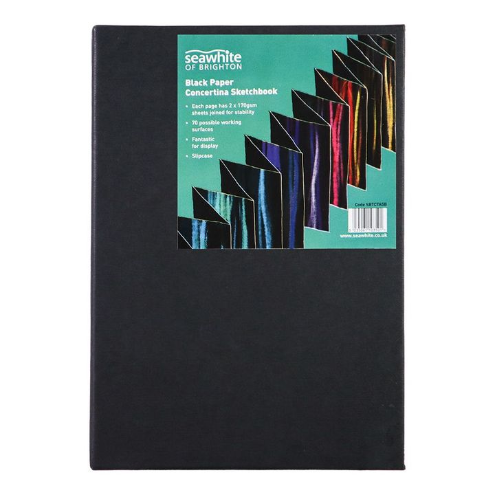 sbtcta5b-seawhite-black-paper-concertina-sketchbook-with-case-a5-70-pages__preview